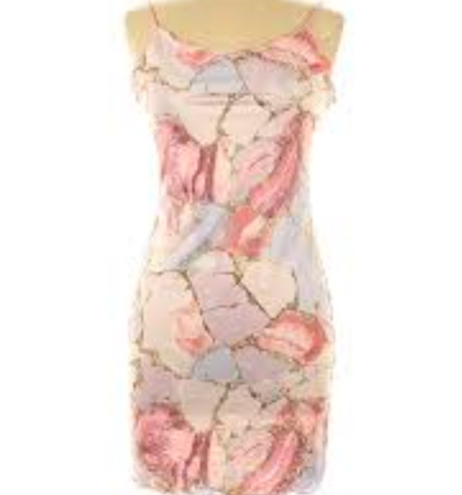 Marble millennial pink gold spagheti straps lettuce edge slip dress #cottagecore
